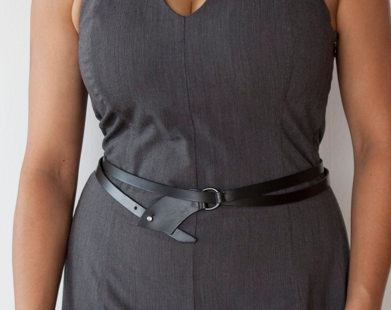 Women's Black Leather Belt the Chica - Etsy