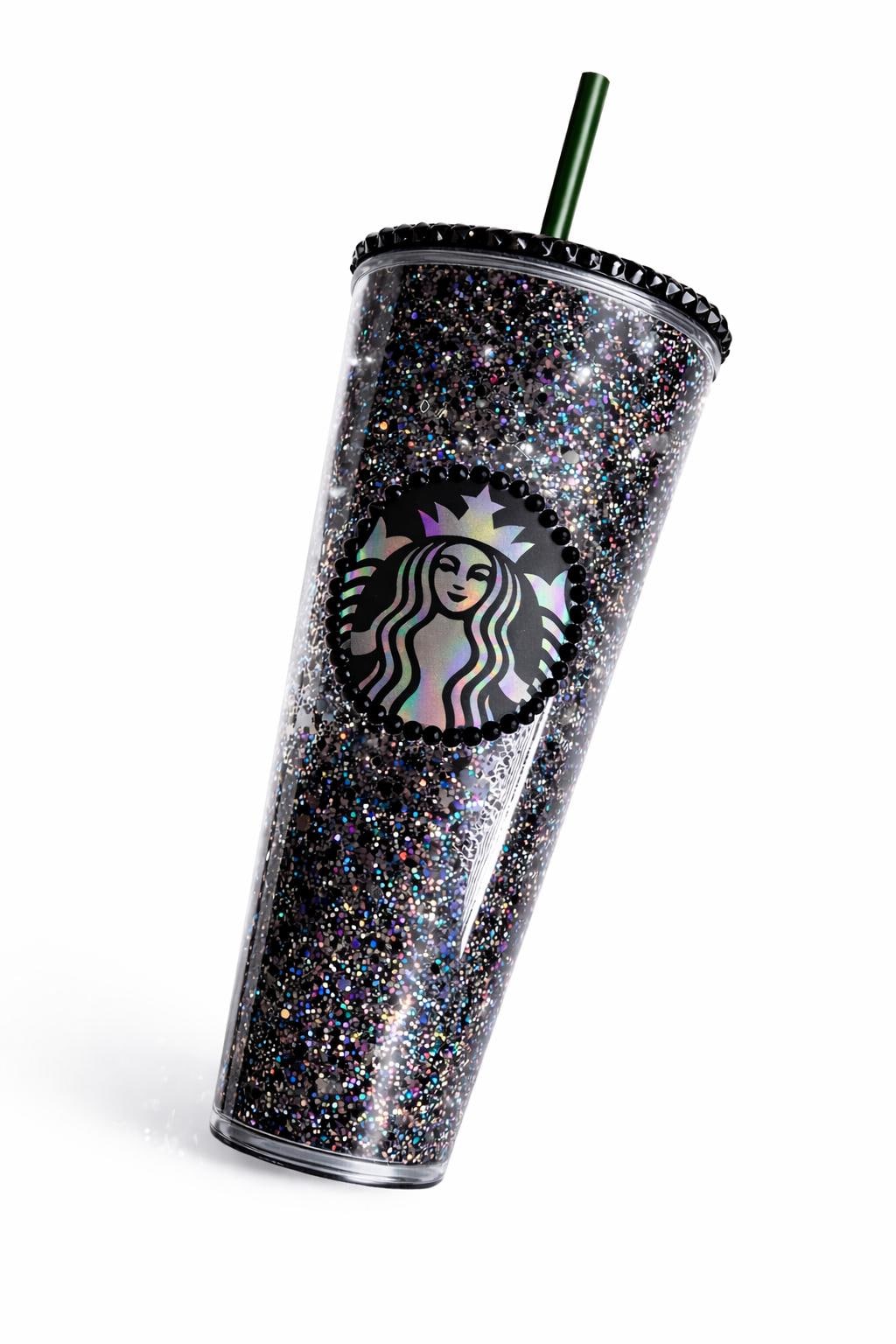Black Glitter Starbucks Tumbler - Etsy