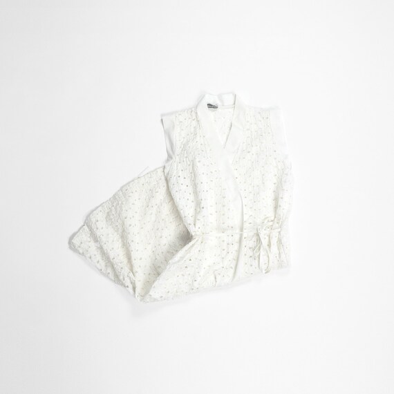 ivory eyelet wrap dress | cut out lace dress