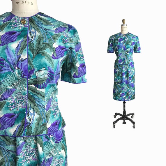 miss frizzle teacher dress| 80s blue fish suit | … - image 1