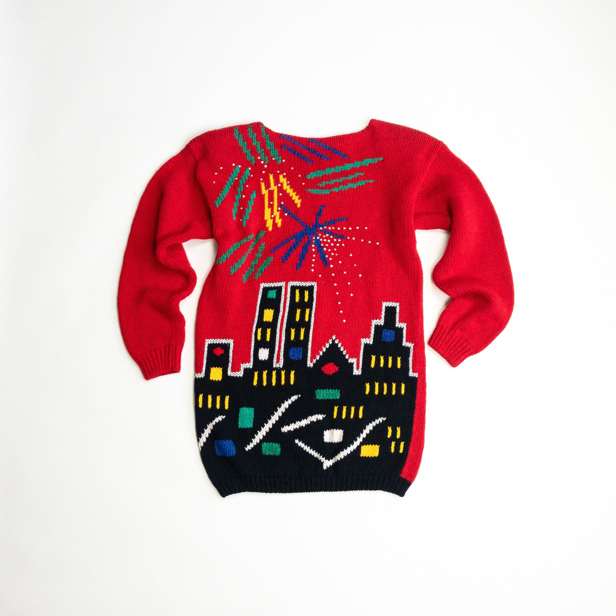 New York City skyline sweater | red 