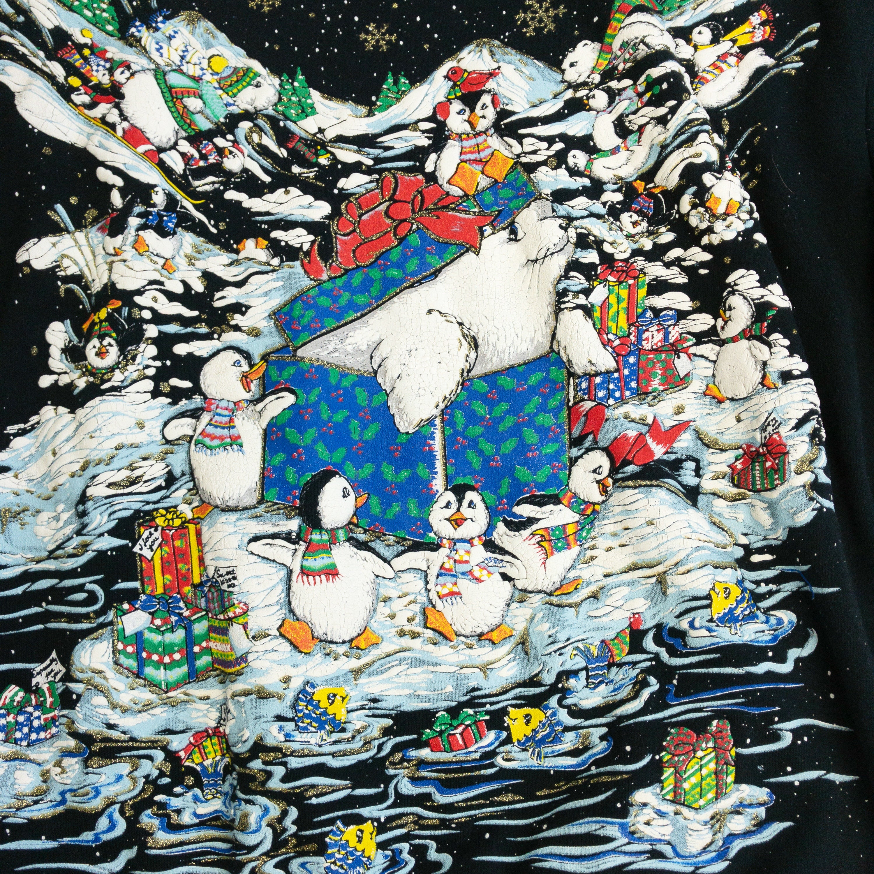 cute penguin Christmas sweater | 90s vintage ugly sweater