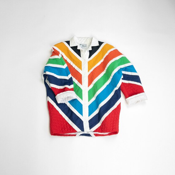 rainbow stripe coat | vintage rainbow jacket