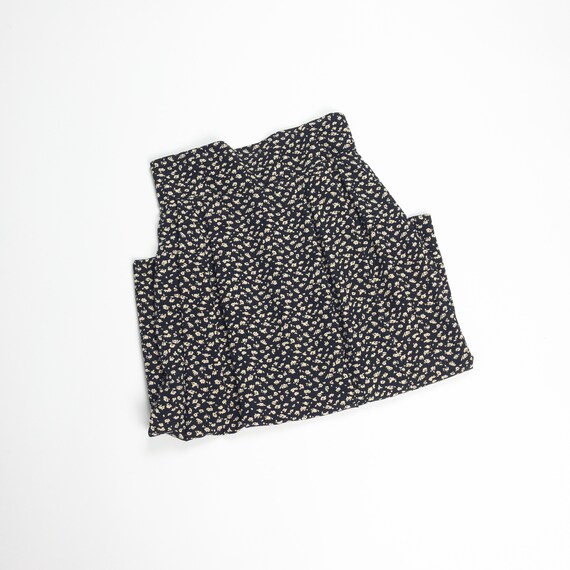 black floral silk skirt | high waist skirt - image 4