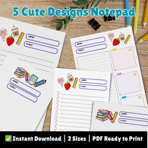 パーソナライズされた学生と教師のメモ帳 | かわいい学用品 | 新学期ギフト | カスタム名入れメモ帳 | 教室用文房具 | N01