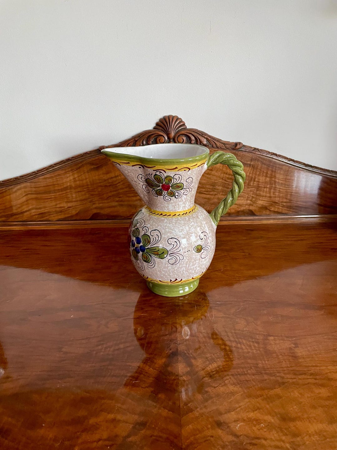 Vintage Deruta Pitcher – Hand Painted Italian Ceramic Jug by Labor ...
