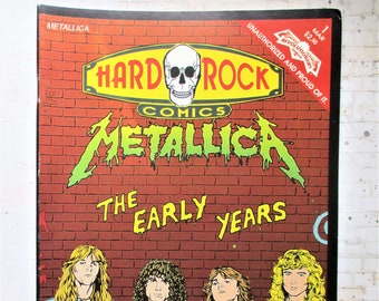 METALLICA  The Early Years  - Vintage Comic Book 1993 Revolutionary Hard Rock and Roll Comics (Grade B )