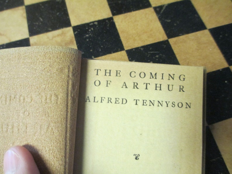 The COMING OF ARTHUR by Alfred Tennyson Miniature Book Etsy
