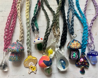 WHOLESALE Hemp Necklaces Mushroom Handmade lot of 10 -  Resale Festivals, Headshops, Boutiques