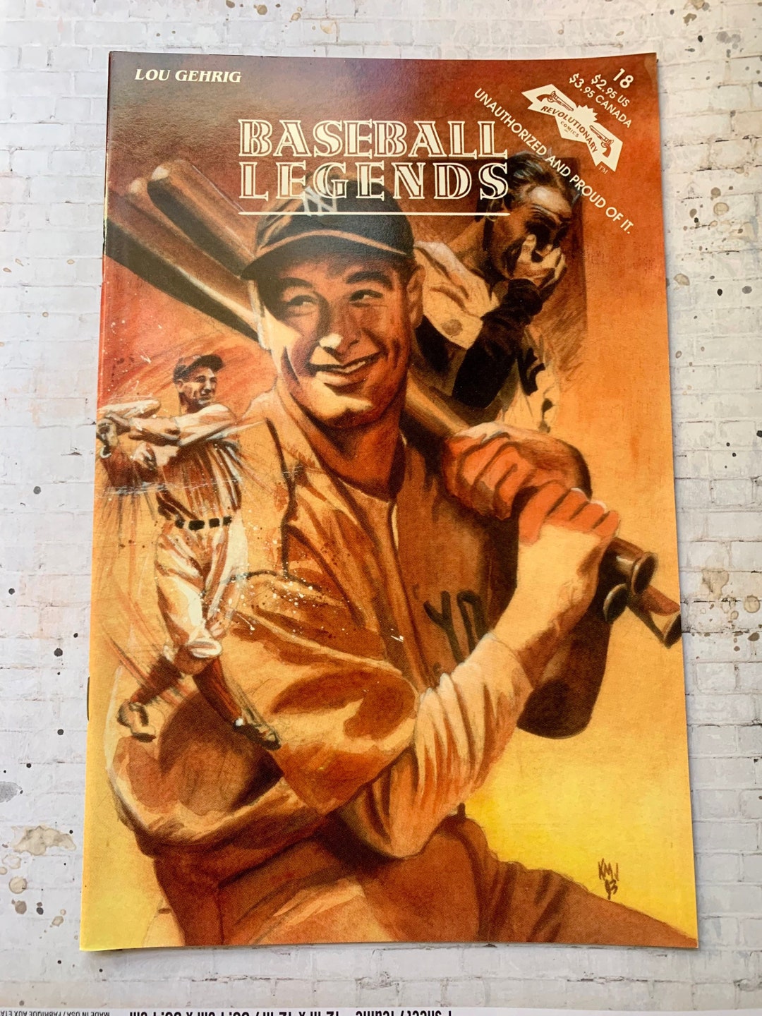 Lou Gehrig Baseball Legends Vintage Comic Book Revolutionary 1993 18 Etsy