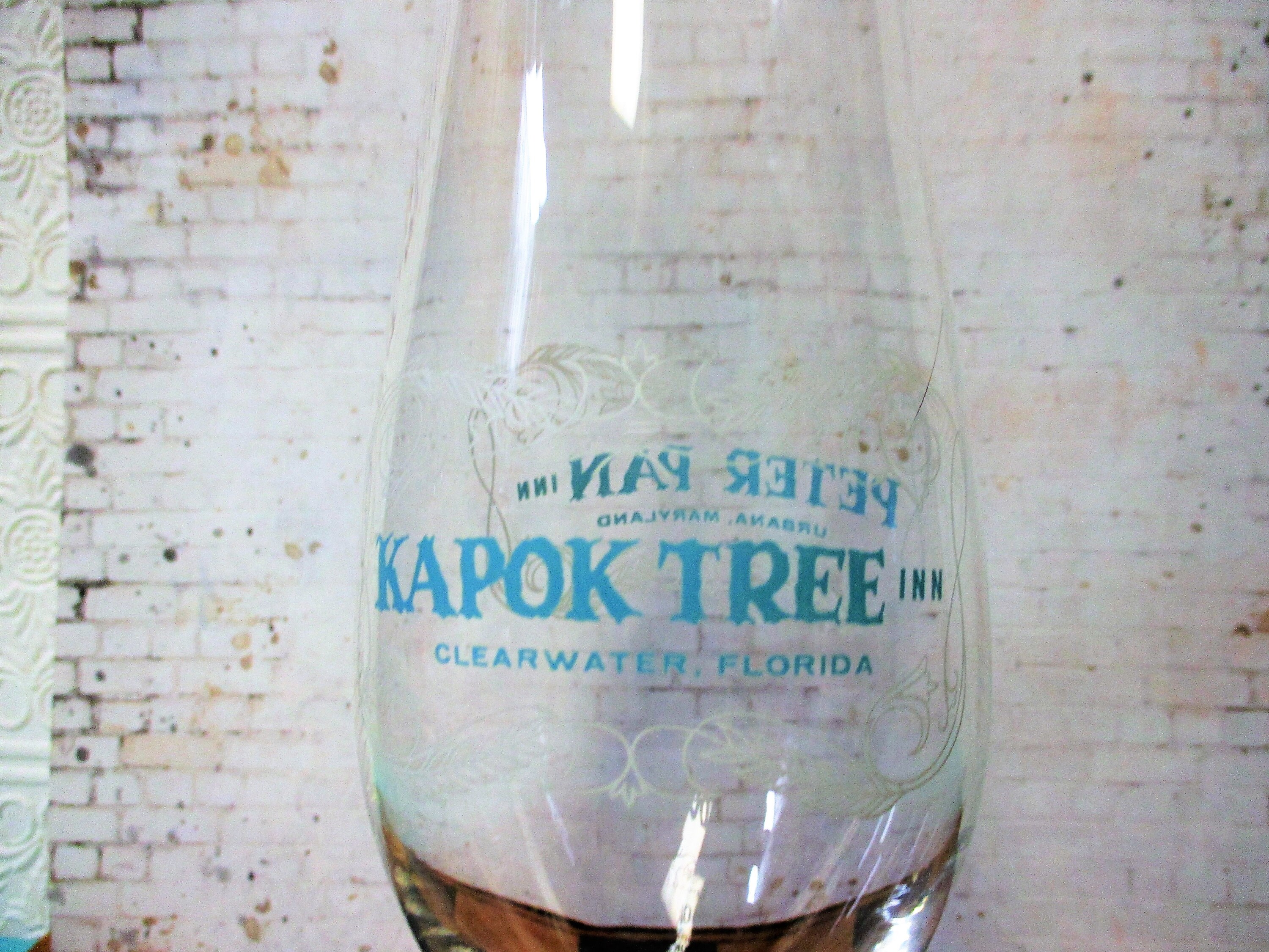Vintage Kapok Tree and Peter Pan Inn Vintage Footed Glass Etsy