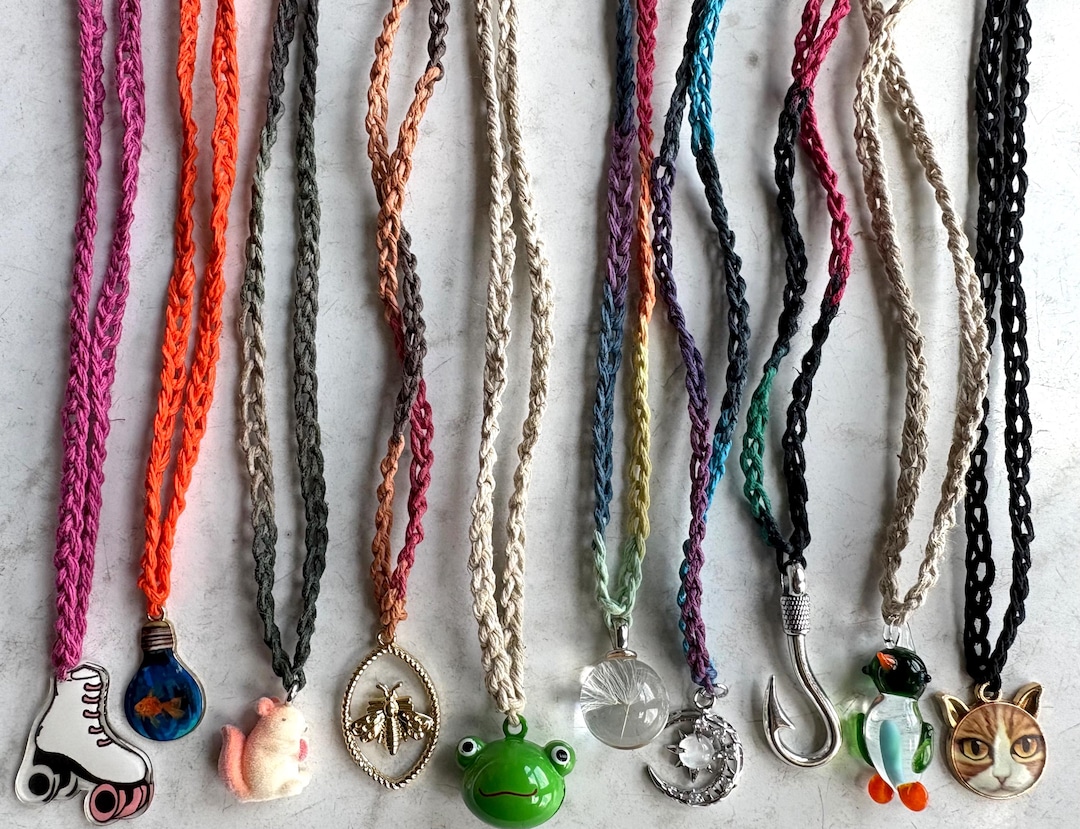 Buy 10 WHOLESALE HEMP NECKLACES Handmade Lot of Assorted Colors