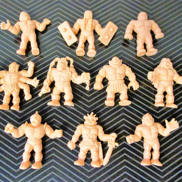 10 Vintage Hong Kong Kinnikuman Muscle Men Knockoffs Rubber Toy Figures