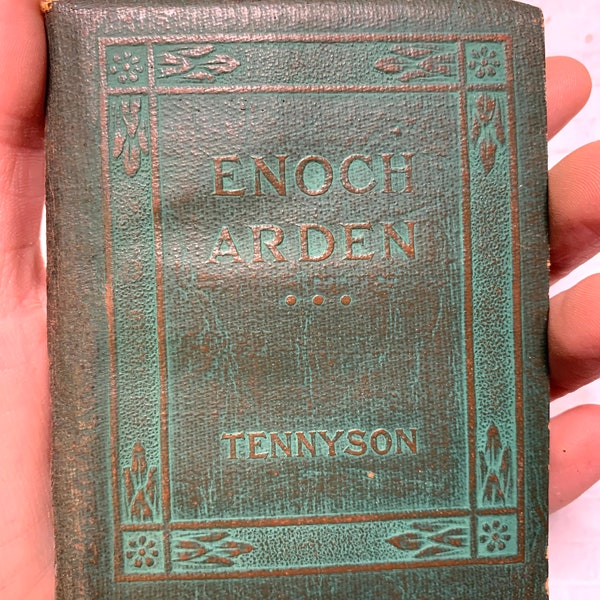 Distressed - ENOCH ARDEN and other poems by Alfred Lord Tennyson Miniature Book Little Leather Library 1920s Antique