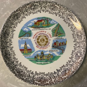 Pennyslvania Lions 1967 Golden Anniversary , PA Collector Plate Vintage