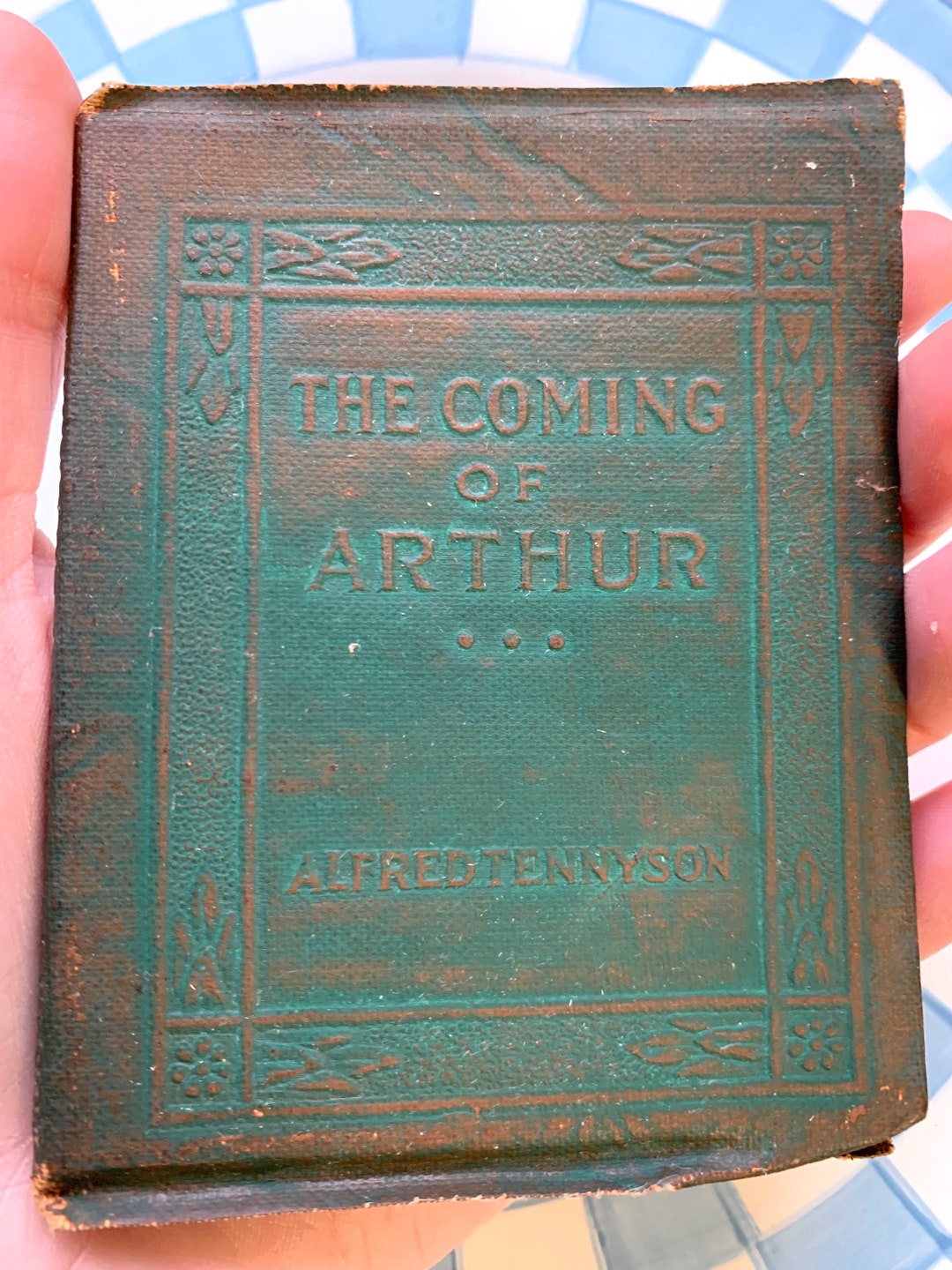 Distressed the COMING OF ARTHUR by Alfred Tennyson Miniature Book