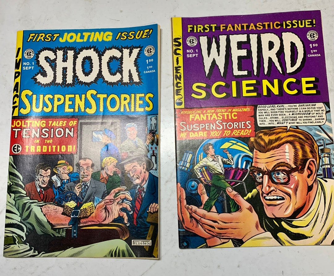 Set of 2 Weird Science and Shock Suspenstories Comic Books 1990s Etsy