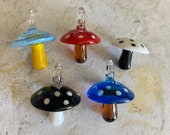 5 GLASS MUSHROOM Jumbo Pendants Mixed Colors