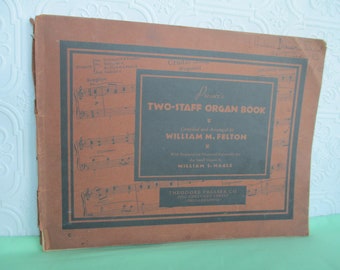 Distressed Salvage - Presser's Two-Staff Organ Book  by William M. Felton - Vintage Sheet Music 1937