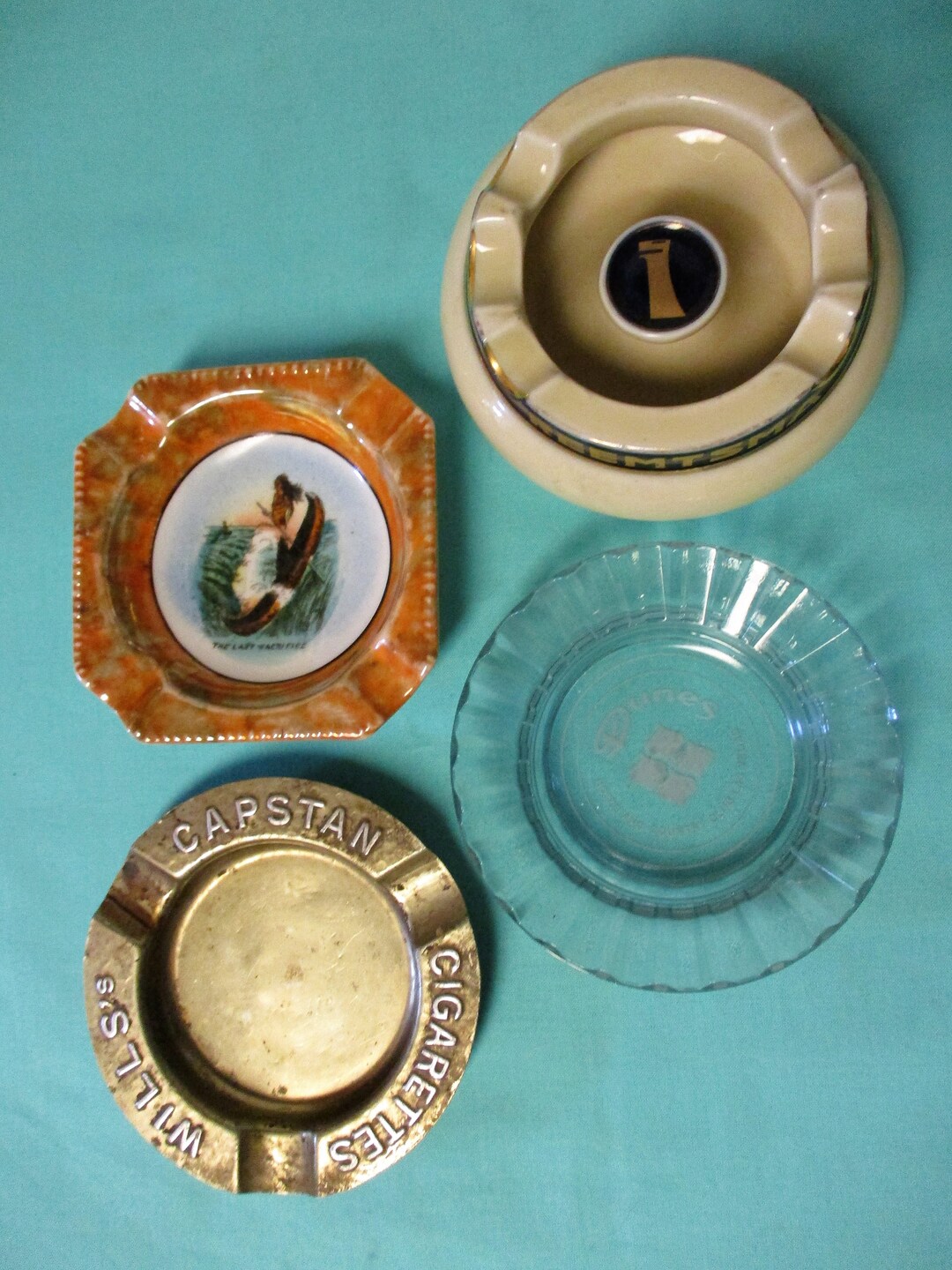 4 Vintage Ashtrays Reemstma the Last Sacrifice Will's Etsy