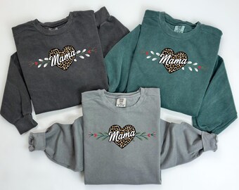 Leopard Mama Shirt, Floral Mom Shirt, Heart Mama Shirt, Cute Mom Sweatshirt , Trendy Mama Shirts, Mother's Day Shirts, Mama Shirt, Mom Shirt