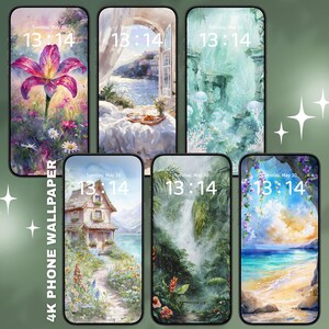 Nature Wallpaper Set, 4K iPhone Wallpaper Set, Travel Aesthetic, Summer vibes, Fantasy Scenery, Tropical, Mobile Wallpaper, Floral