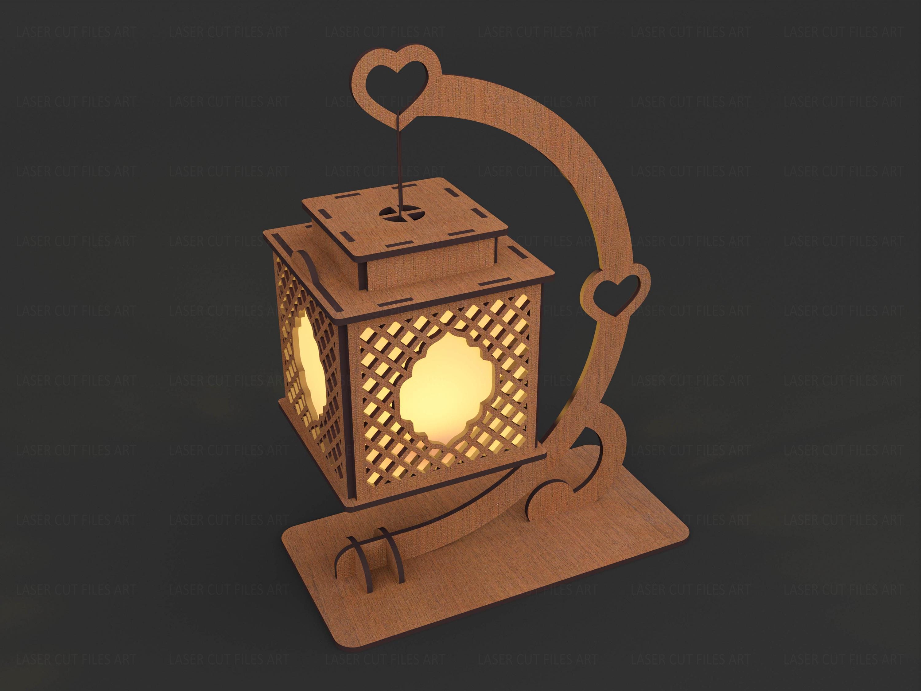 Decorative Lamp Laser Cutting Files, Tealight Holder Laser Cutting Cdr ...