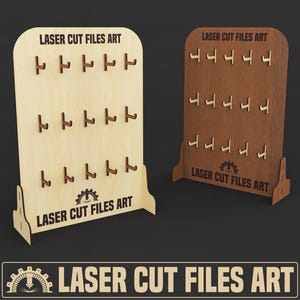 Sleutelhanger-displaystandaard Lasersnijbestanden, lasersnijden cdr-, dxf-, pdf-, svg-bestanden