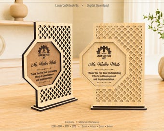 Award Trophy Laser Cutting Files, Laser Cutting Cdr, Dxf, Pdf, Svg Files