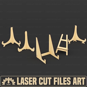5 Verschiedene Staffelei Ständer Laser Cut Dateien, Ständer Laser Cut Cdr, Dxf, Pdf, SVG-Dateien