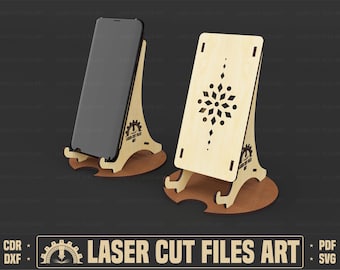 Telefoonhouder Lasersnijbestanden, lasersnijden cdr-, dxf-, pdf-, svg-bestanden