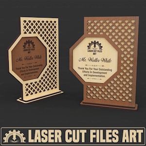 Auszeichnung Trophäe Laserschnittdateien, Laserschnitt-Cdr, Dxf, Pdf, SVG-Dateien