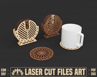 Pliki do laserowego cięcia podstawek w pudełkach, pliki do laserowego cięcia Cdr, DXF, PDF, SVG