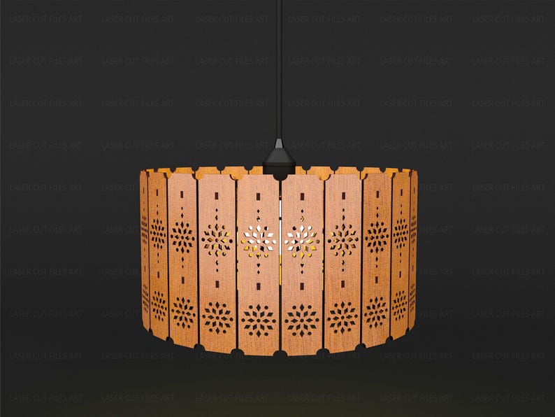 Chandelier Laser Cutting Files, Decorative Lamp Laser Cutting Cdr, Dxf, Pdf, Svg Files image 3