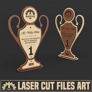 Auszeichnung Trophäe Laserschnittdateien, Laserschnitt-Cdr, Dxf, Pdf, SVG-Dateien