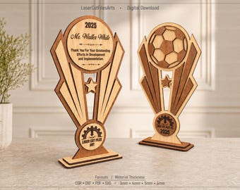 Award Trophy Laser Cutting Files, Laser Cutting Cdr, Dxf, Pdf, Svg Files