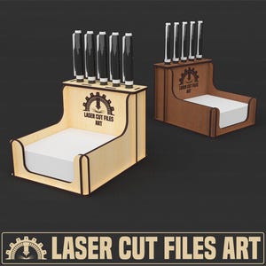 Arquivos de corte a laser para lápis e porta-notas, arquivos de corte a laser CDR, DXF, PDF, SVG