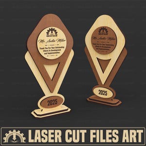 Troféu de Prêmios Arquivos de Corte a Laser, Arquivos de Corte a Laser Cdr, Dxf, PDF, SVG