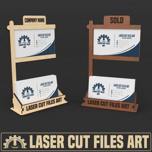 Business Card Holder Laser Cutting Files, Laser Cutting Cdr, Dxf, Pdf, Svg Files