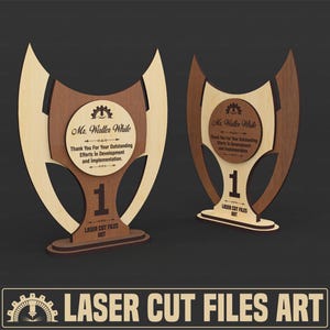 Auszeichnung Trophäe Laserschnittdateien, Laserschnitt-Cdr, Dxf, Pdf, SVG-Dateien