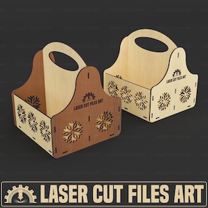 Archivos de corte láser para cestas decorativas, archivos CDR, DXF, PDF y SVG para corte láser