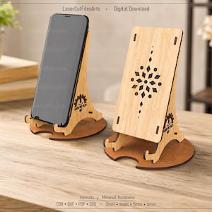 Phone Holder Laser Cutting Files, Laser Cutting Cdr, Dxf, Pdf, Svg Files