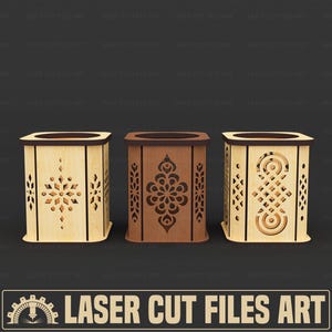 Pencil Holder Laser Cutting Files, Laser Cutting Cdr, Dxf, Pdf, Svg Files