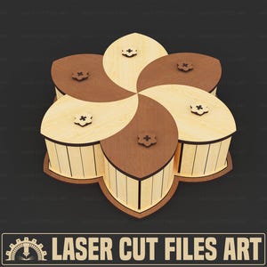 Archivos de corte láser para cestas decorativas, archivos CDR, DXF, PDF y SVG para corte láser