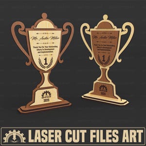 Auszeichnung Trophäe Laserschnittdateien, Laserschnitt-Cdr, Dxf, Pdf, SVG-Dateien