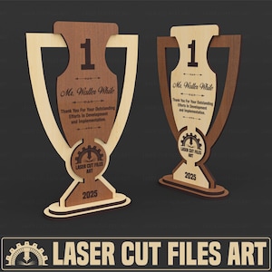 Auszeichnung Trophäe Laserschnittdateien, Laserschnitt-Cdr, Dxf, Pdf, SVG-Dateien