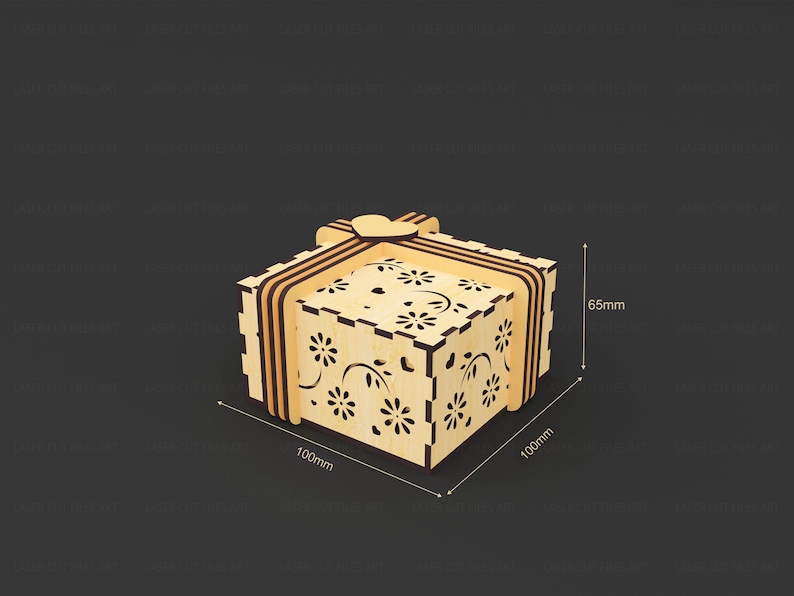 Decorative Gift Box Laser Cutting Files, Laser Cutting Cdr, Dxf, Pdf ...