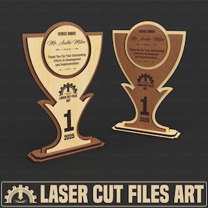 Auszeichnung Trophäe Laserschnittdateien, Laserschnitt-Cdr, Dxf, Pdf, SVG-Dateien