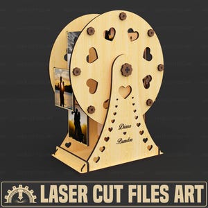 Ferris Wheel Photo Display Laser Cutting Files, Laser Cutting Cdr, Dxf, Pdf, Svg Files