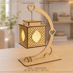 Decorative Lamp Laser Cutting Files, Tealight Holder Laser Cutting Cdr, Dxf, Pdf, Svg Files